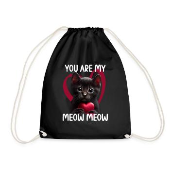 Tu es mon Meow Meow Cat - Sac de sport léger - noir - Devant