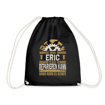 Eric Name Geschenk Geburtstag - Turnbeutel - Schwarz - Vorne