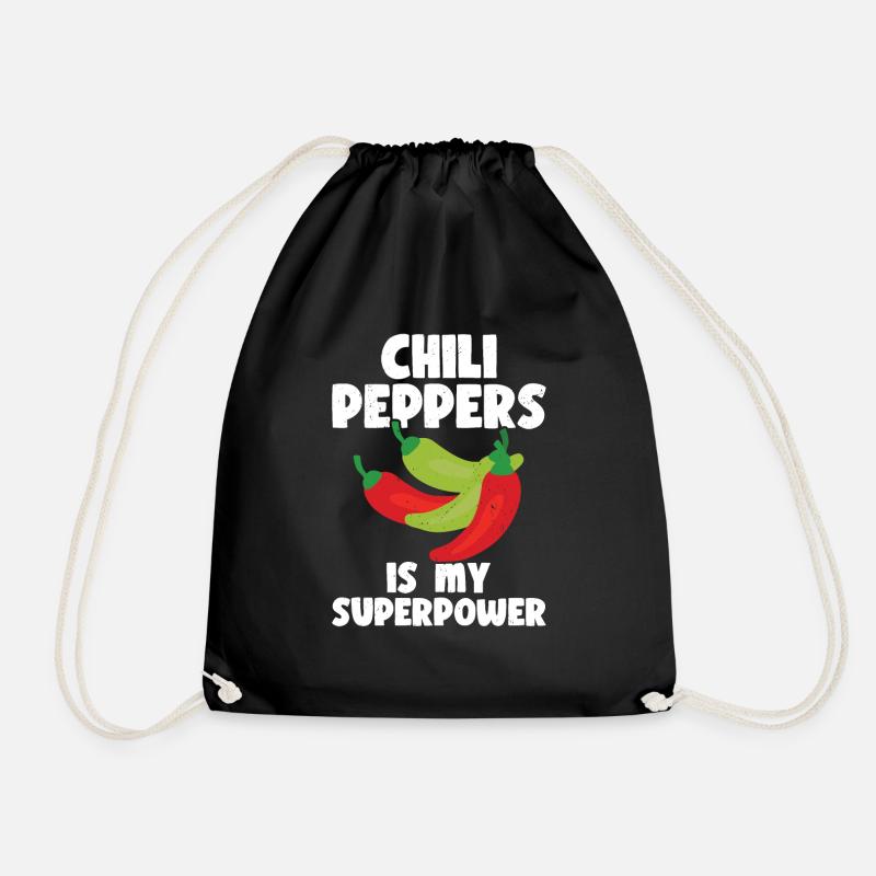 Chili-Pfeffer - Turnbeutel - Schwarz