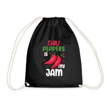 Chili-Pfeffer - Turnbeutel - Schwarz - Vorne
