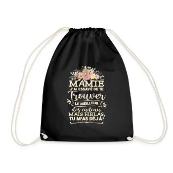 Mamie Humour Cadeau Grand Mère - Sac de sport léger - noir - Devant