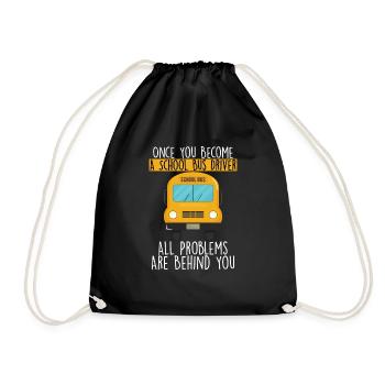 Once You Become A School Bus Driver - Drawstring Bag - black - Front