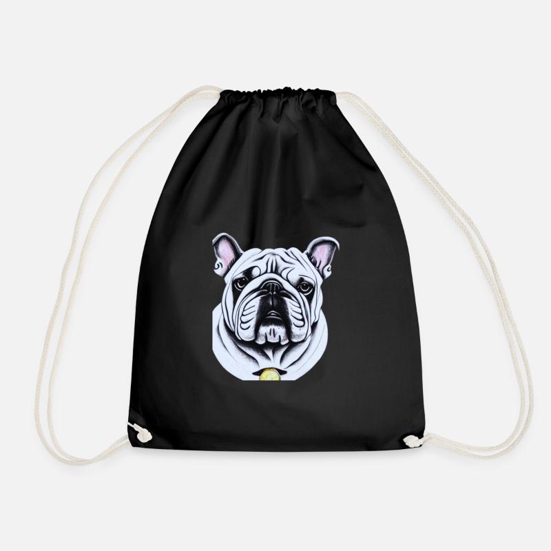 Bulldog - Drawstring Bag - black