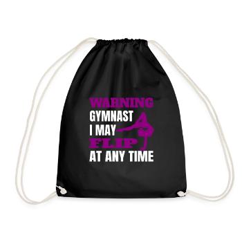 Gymnastique Filles Gymnaste Gymnastique Club de gymnastique - Sac de sport léger - noir - Devant