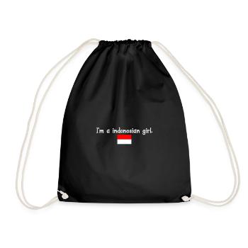 Je suis une fille indonésienne - Sac de sport léger - noir - Devant