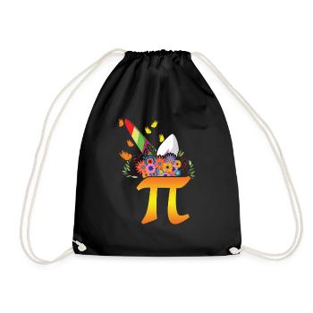 Cute Unicorn March Math Holiday Mathematics Pi - Drawstring Bag - black - Front