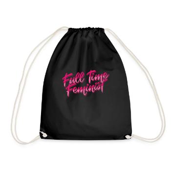 Feminism International Womens Day Full Feminist - Drawstring Bag - black - Front