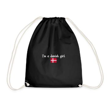 I'm a Danish girl - Drawstring Bag - black - Front