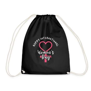 Bonne Journée internationale de la femme 8 mars Amour - Sac de sport léger - noir - Devant