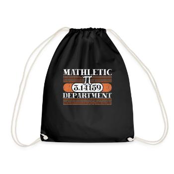 Mathe-Abteilung Sport Mathe Urlaub Mathematik Pi - Turnbeutel - Schwarz - Vorne
