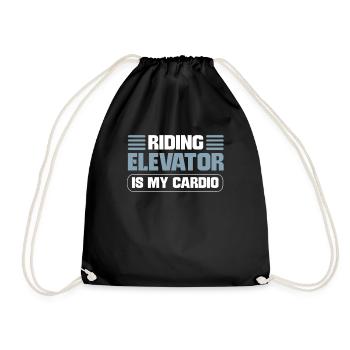 Prendre l’ascenseur est mon cardio. - Sac de sport léger - noir - Devant