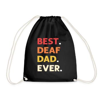 Le meilleur père sourd de tous les temps. Asl - Sac de sport léger - noir - Devant