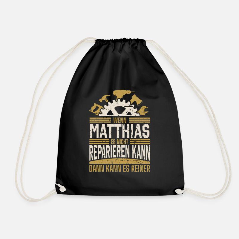 Matthias Name Geschenk Geburtstag - Turnbeutel - Schwarz