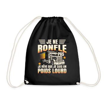 Je Suis Un Poids Lourd - Sac de sport léger - noir - Devant