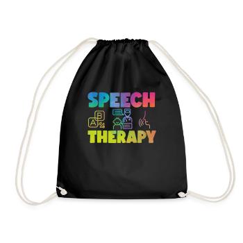 Speech Therapist Therapy Assistant - Drawstring Bag - black - Front