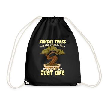 Funny Bonsai Tree - Drawstring Bag - black - Front