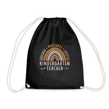 Training a kindergarten teacher Motivating Inspiring - Drawstring Bag - black - Front