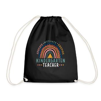 Training a kindergarten teacher Motivating Inspiring - Drawstring Bag - black - Front