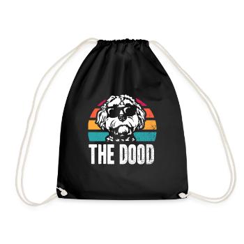 The Dood Doodle Labradoodle Goldendoodle - Drawstring Bag - black - Front