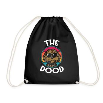 The Dood Doodle Labradoodle Goldendoodle - Drawstring Bag - black - Front
