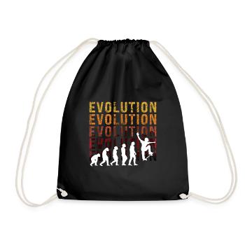 Evolution Skateboarding Skate Retro Streetwear - Drawstring Bag - black - Front
