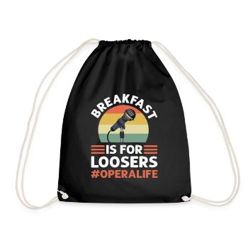 Le petit déjeuner est pour les perdants. #Operalife. - Sac de sport léger - noir - Devant