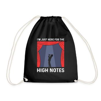 Je ne suis ici que pour les notes élevées. Théâtre - Sac de sport léger - noir - Devant