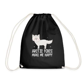 Artic fox lovers from Arctic fox - Drawstring Bag - black - Front