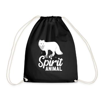 Artic fox lovers from Arctic fox - Drawstring Bag - black - Front