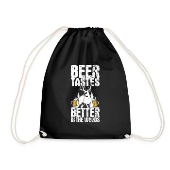 Hunting and beer - Drawstring Bag - black - Front