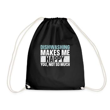 Dishwasher - Drawstring Bag - black - Front
