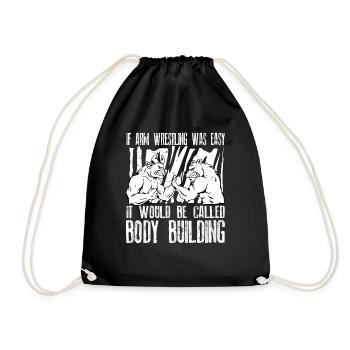Entraînement bras de fer pour le tournoi pas de musculation - Sac de sport léger - noir - Devant