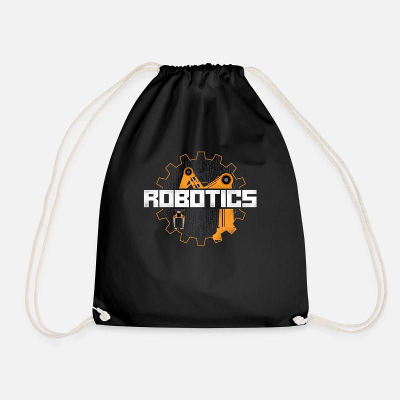 Robot Robotics Engineer Vintage - Turnbeutel - Schwarz