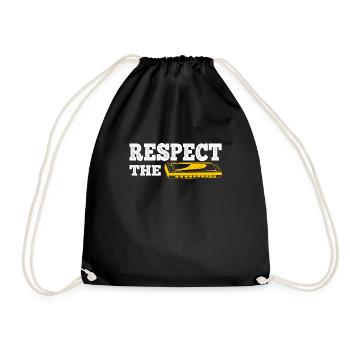 Respect The Harmonica Player Harmonicist Gift - Turnbeutel - Schwarz - Vorne