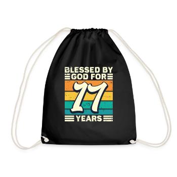 17 Geburtstag Geschenk Jahre Lustig Spruch - Turnbeutel - Schwarz - Vorne