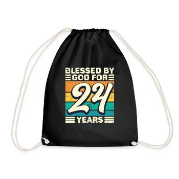 24 années de cadeaux d’anniversaire drôle de dicton - Sac de sport léger - noir - Devant