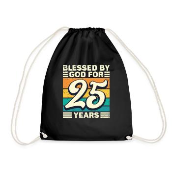 25 années de cadeaux d’anniversaire drôle de dicton - Sac de sport léger - noir - Devant