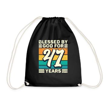 41 Birthday Gift Years Funny Saying - Drawstring Bag - black - Front