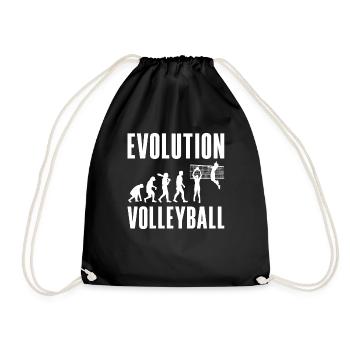 Volleyball Player Sport Retro Evolution - Turnbeutel - Schwarz - Vorne