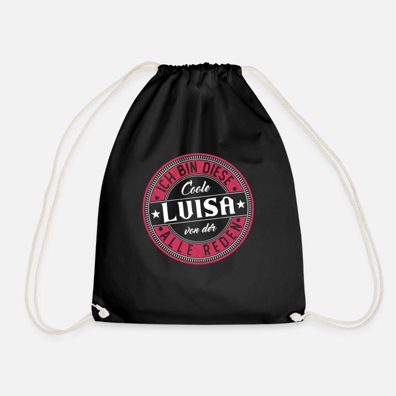 Luisa Geschenkidee Geschenk Geburtstag - Turnbeutel - Schwarz