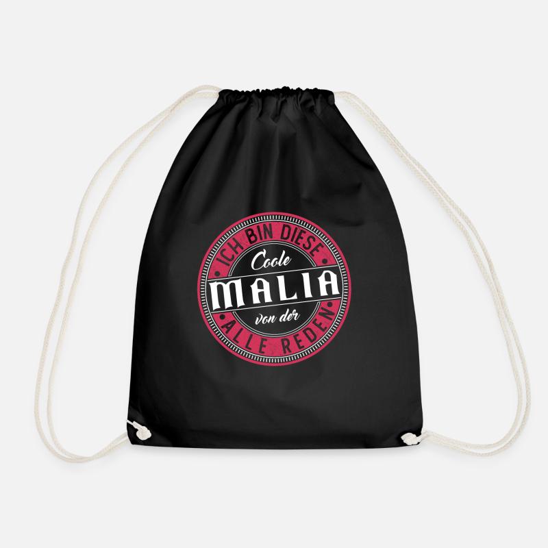Malia Geschenkidee Geschenk Geburtstag - Turnbeutel - Schwarz