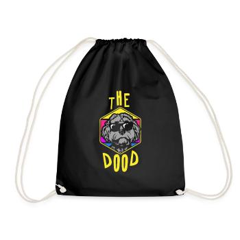 The Dood Doodle Labradoodle Goldendoodle - Drawstring Bag - black - Front