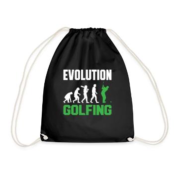 Évolution du golf du singe au golf masculin - Sac de sport léger - noir - Devant