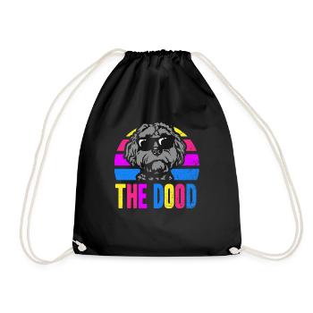 The Dood Doodle Labradoodle Goldendoodle - Drawstring Bag - black - Front