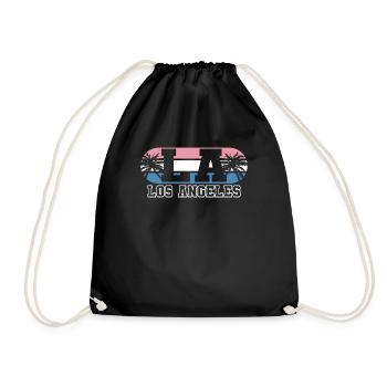 Los Angeles La Kalifornien Geschenk - Turnbeutel - Schwarz - Vorne