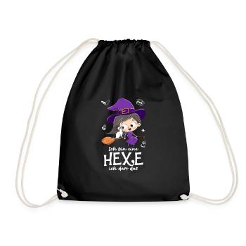 Ich Bin Eine Hexe Ich Darf Das - Turnbeutel - Schwarz - Vorne