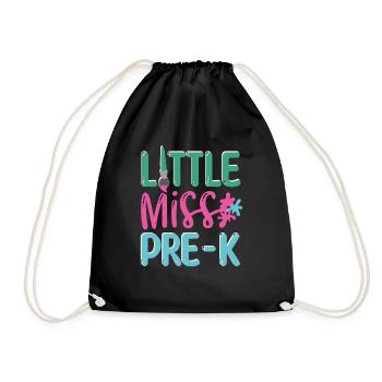 Miss Pre K Kindergarten Preschool Enrollment - Drawstring Bag - black - Front