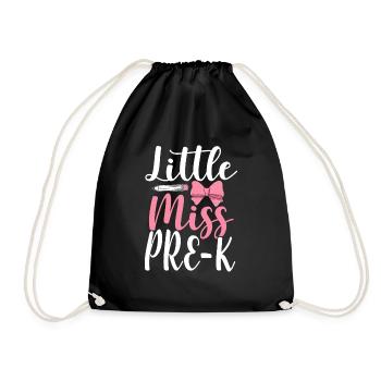 Miss Pre K Kindergarten Preschool Enrollment - Drawstring Bag - black - Front