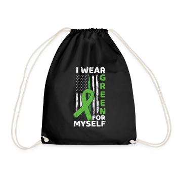 Ich trage Green Kidney Disease Awareness Month - Turnbeutel - Schwarz - Vorne