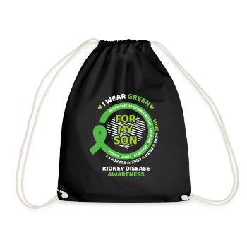 March Wear Green Son Kidney Disease Awareness - Drawstring Bag - black - Front